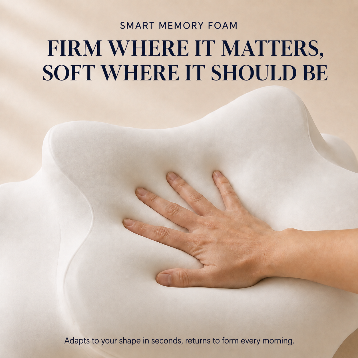 Nudrea Japanese Pillow — Ergonomic Memory Foam