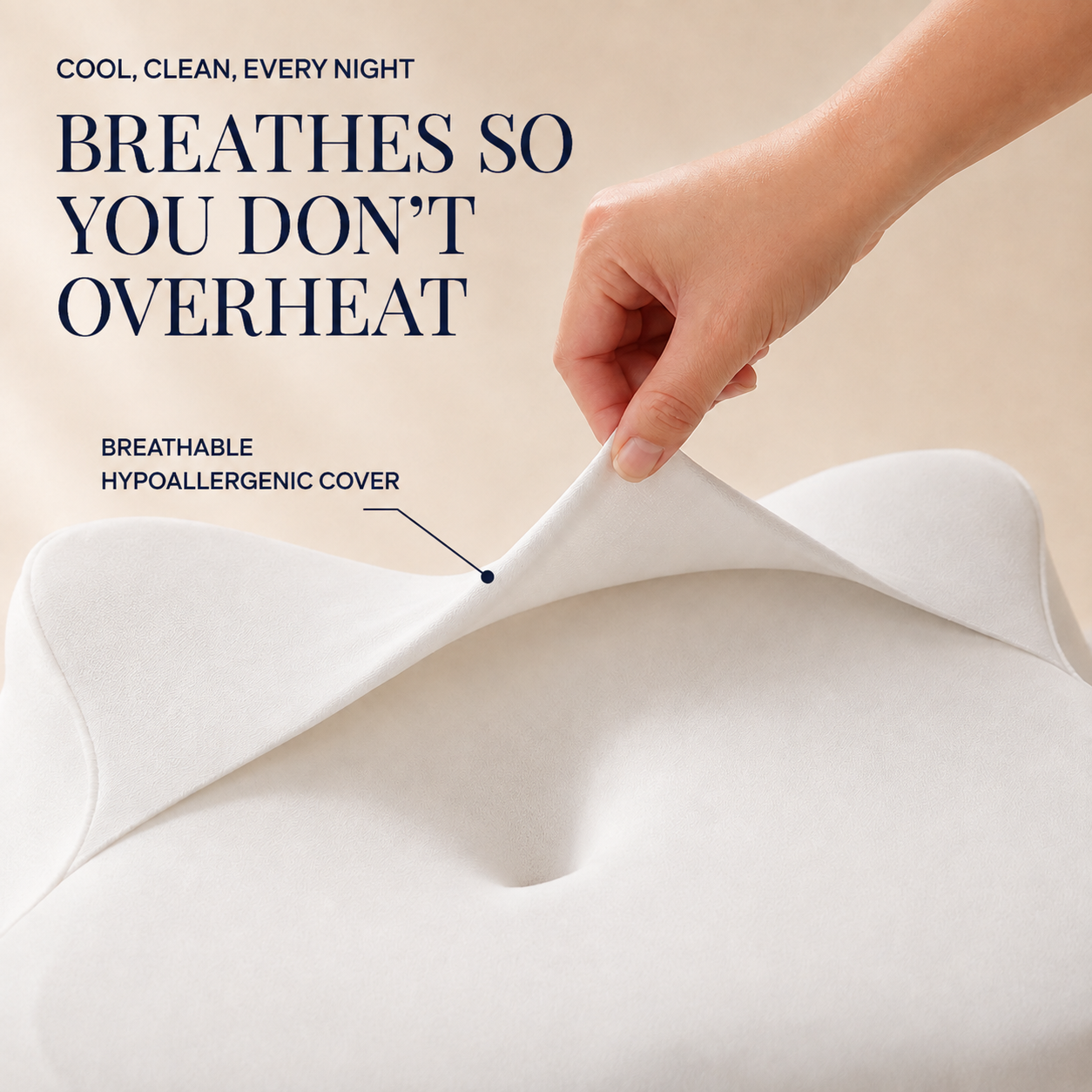 Nudrea Japanese Pillow — Ergonomic Memory Foam