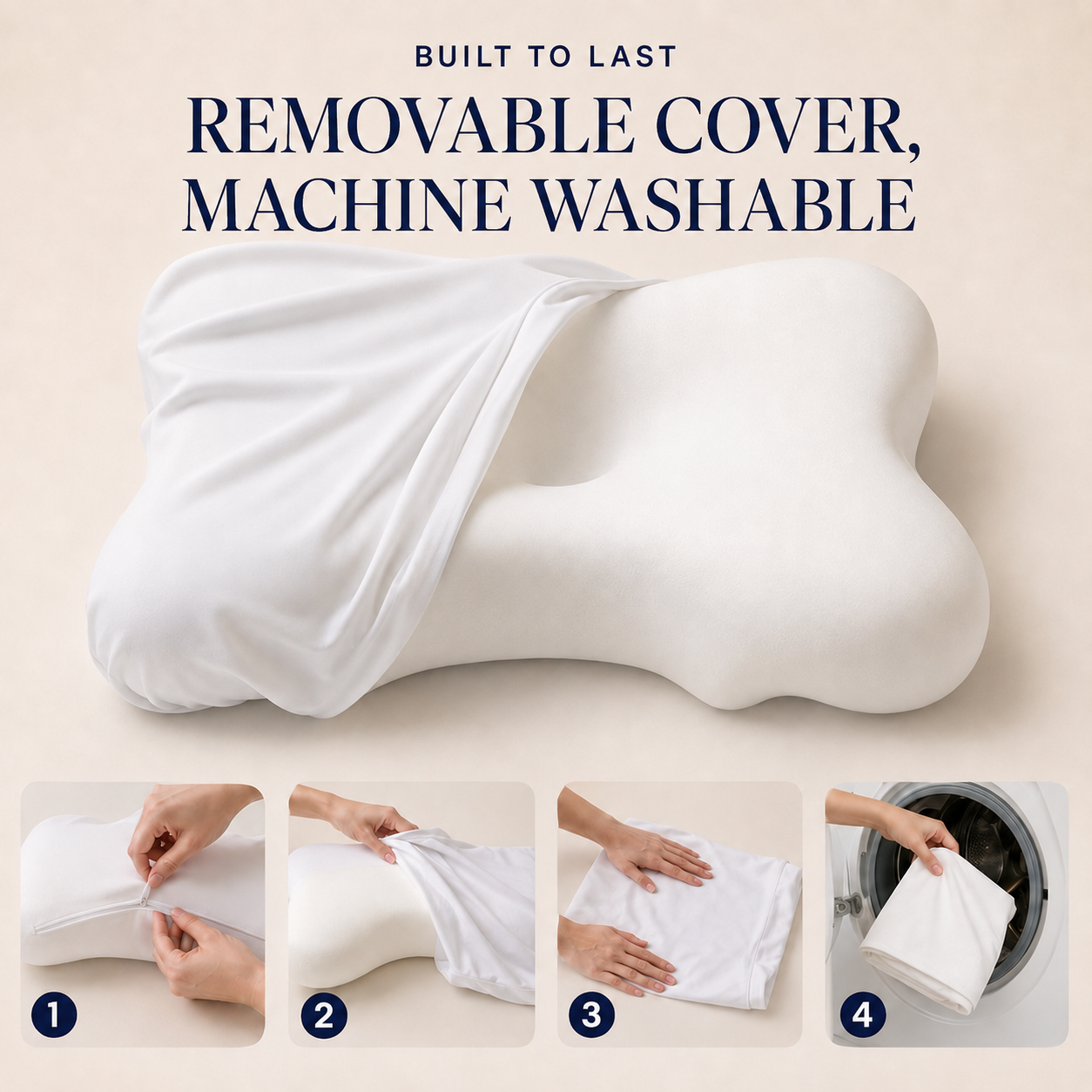Nudrea Japanese Pillow — Ergonomic Memory Foam